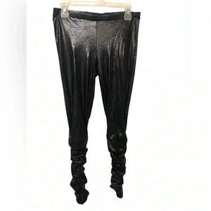 Miley Cyrus Max Azria Scrunched Liquid Leggings Size Large